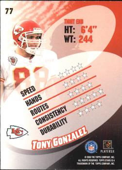 2000 Topps Stars #77 Tony Gonzalez Back