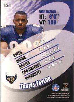 2000 Topps Stars #151 Travis Taylor Back