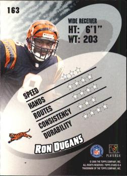 2000 Topps Stars #163 Ron Dugans Back