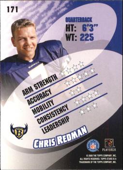 2000 Topps Stars #171 Chris Redman Back