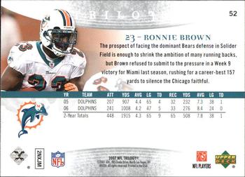 2007 Upper Deck Trilogy - Gold #52 Ronnie Brown Back