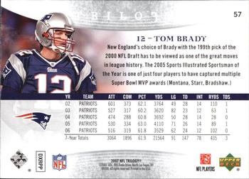2007 Upper Deck Trilogy - Platinum #57 Tom Brady Back