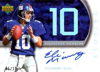 2007 Upper Deck Trilogy - Signature Numbers Autographs #SN-EM Eli Manning Front