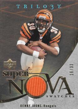 2007 Upper Deck Trilogy - Supernova Swatches Gold #SS-KI Kenny Irons Front