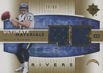 2007 Upper Deck Ultimate Collection - Ultimate Materials Gold #UM-PR Philip Rivers Front