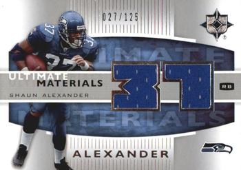 2007 Upper Deck Ultimate Collection - Ultimate Materials Silver #UM-SA Shaun Alexander Front