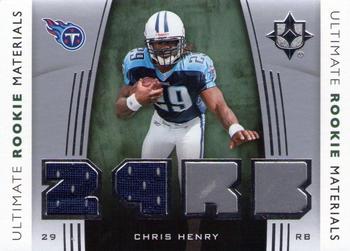 2007 Upper Deck Ultimate Collection - Rookie Materials Silver #URM-CH Chris Henry Front