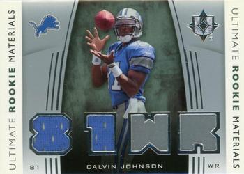 2007 Upper Deck Ultimate Collection - Rookie Materials Silver #URM-CJ Calvin Johnson Front