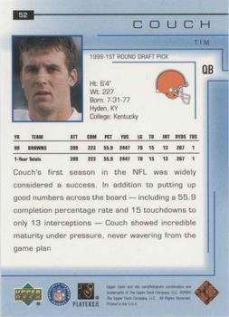 2000 Upper Deck #52 Tim Couch Back