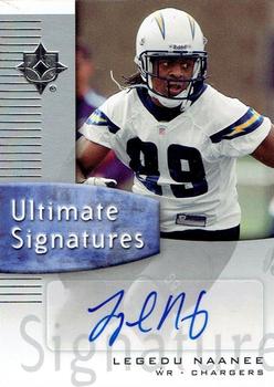 2007 Upper Deck Ultimate Collection - Ultimate Signatures #US-LN Legedu Naanee Front