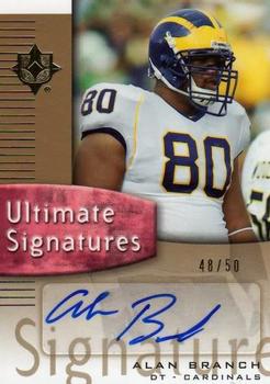 2007 Upper Deck Ultimate Collection - Ultimate Signatures Gold #US-AB Alan Branch Front