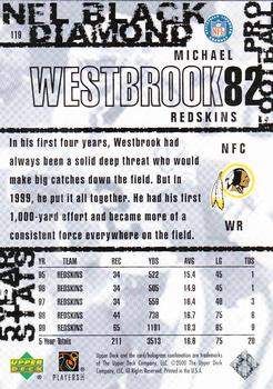 2000 Upper Deck Black Diamond #119 Michael Westbrook Back
