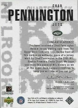 2000 Upper Deck Black Diamond #156 Chad Pennington Back