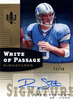 2007 Upper Deck Ultimate Collection - Write of Passage Signatures Gold #WP-DS Drew Stanton Front