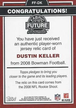 2008 Bowman - Fabric of the Future #FF-DK Dustin Keller Back