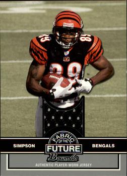 2008 Bowman - Fabric of the Future #FF-JS Jerome Simpson Front