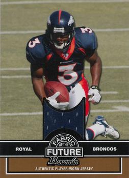 2008 Bowman - Fabric of the Future Gold #FF-ER Eddie Royal Front