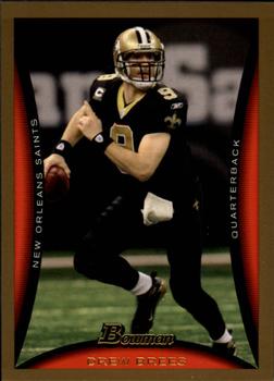 2008 Bowman - Gold #1 Drew Brees  Front