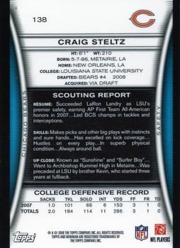 2008 Bowman - Gold #138 Craig Steltz  Back