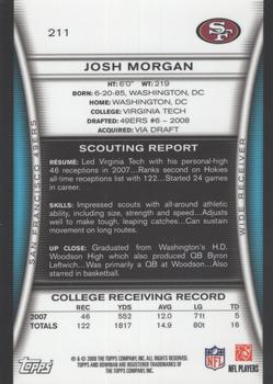 2008 Bowman - Gold #211 Josh Morgan  Back