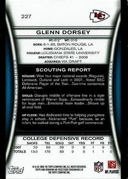 2008 Bowman - Gold #227 Glenn Dorsey  Back