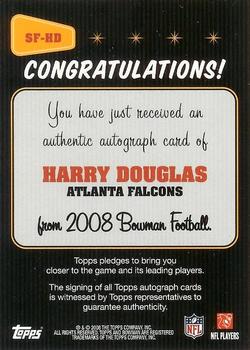 2008 Bowman - Signs of the Future #SF-HD Harry Douglas Back