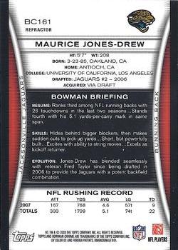 2008 Bowman Chrome - Refractors #BC161 Maurice Jones-Drew Back
