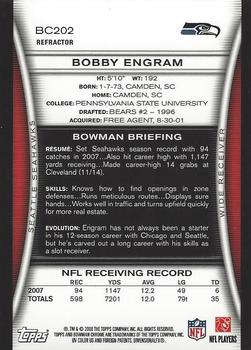 2008 Bowman Chrome - Refractors #BC202 Bobby Engram Back