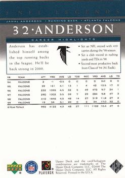 2000 Upper Deck Legends #2 Jamal Anderson Back