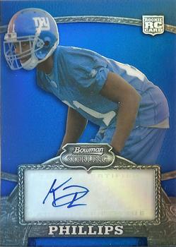2008 Bowman Sterling - Blue Refractor Rookie Autographs #BA7 Kenny Phillips Front