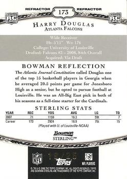 2008 Bowman Sterling - Gold Refractors #173 Harry Douglas Back