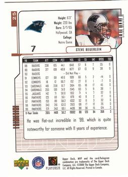2000 Upper Deck MVP #25 Steve Beuerlein Back