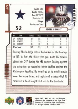 2000 Upper Deck MVP #47 Dexter Coakley Back