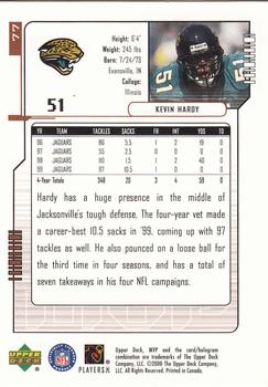 2000 Upper Deck MVP #77 Kevin Hardy Back
