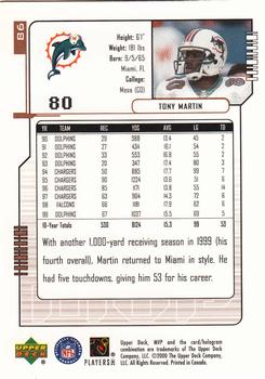 2000 Upper Deck MVP #86 Tony Martin Back