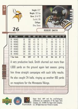 2000 Upper Deck MVP #94 Robert Smith Back