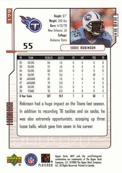 2000 Upper Deck MVP #179 Eddie Robinson Back