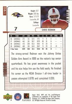 2000 Upper Deck MVP #190 Chris Redman Back