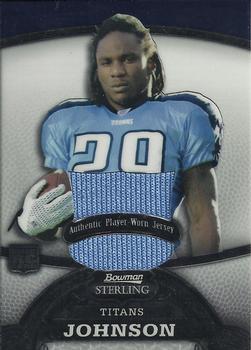 2008 Bowman Sterling - Jerseys Large Swatch #156 Chris Johnson Front