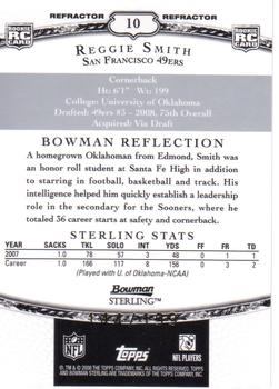 2008 Bowman Sterling - Refractors #10 Reggie Smith Back