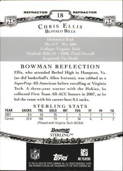 2008 Bowman Sterling - Refractors #18 Chris Ellis Back