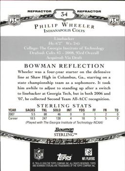 2008 Bowman Sterling - Refractors #34 Philip Wheeler Back