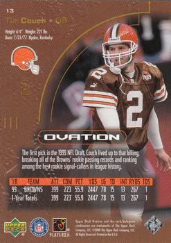2000 Upper Deck Ovation #13 Tim Couch Back