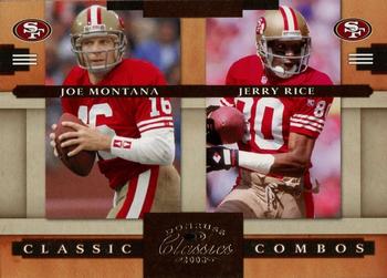 2008 Donruss Classics - Classic Combos #CC-10 Joe Montana / Jerry Rice Front