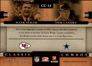2008 Donruss Classics - Classic Combos #CC-14 Hank Stram / Tom Landry Back