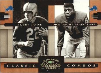 2008 Donruss Classics - Classic Combos Gold #CC-5 Bobby Layne / Dick Lane Front