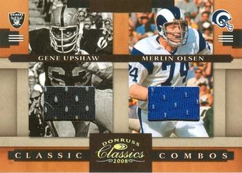 2008 Donruss Classics - Classic Combos Jerseys #CC-3 Gene Upshaw / Merlin Olsen Front