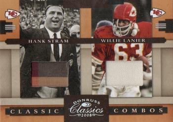 2008 Donruss Classics - Classic Combos Jerseys #CC-1 Hank Stram / Willie Lanier Front