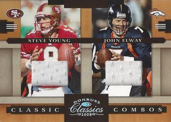 2008 Donruss Classics - Classic Combos Jerseys #CC-11 Steve Young / John Elway Front