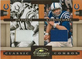 2008 Donruss Classics - Classic Combos Jerseys #CC-7 Jim Parker / Raymond Berry Front